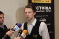 Judd Trump of UK in action during World snooker tournament Ã¢â¬ÅVictoria Bulgaria openÃ¢â¬Â in Sofia, Bulgaria Ã¢â¬â nov 18, 2012. Royalty Free Stock Photo